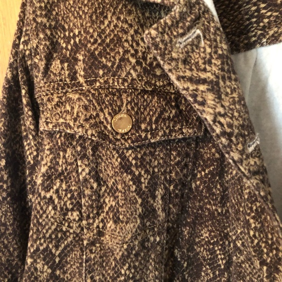 Vintage Chaps denim jean jacket with snake print - Picture 6 of 12